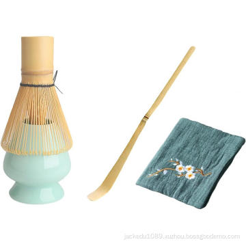 Tea Whisk Set,100 ChasenMatcha Whisk Green Tea Towel